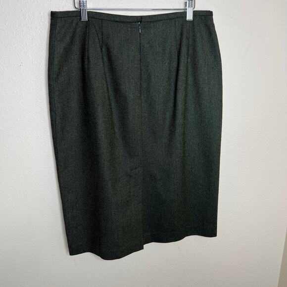 Loft Black Gray Wool Blend Skirt 12 - Picture 5 of 10